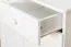 Vetrina Junco 45 in pino massello laccato bianco | Design moderno | 195 x 80 x 42 cm