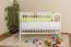 Culla 104 per bambini | Pino massiccio laccato bianco | Rete a doghe regolabile | 60 x 120 cm