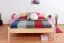 Letto matrimoniale pino massello naturale 85 | Rete a doghe inclusa | 140 x 200 cm | Stile moderno