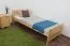 Letto singolo 84, pino massello, naturale, incl. rete a doghe - 80 x 200 cm