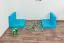 Set 2 cuscini per letto a soppalco Tim | Colore blu intenso | Comfort e stile moderno