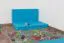 Set 2 cuscini per letto a soppalco Tim | Colore blu intenso | Comfort e stile moderno