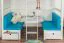 Set 2 cuscini per letto a soppalco Tim | Colore blu intenso | Comfort e stile moderno