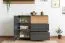 Cassettiera Vaitele 12 | Antracite lucido e noce | 88 x 106 x 45 cm | Sistema Soft Close