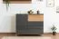 Cassettiera Vaitele 12 | Antracite lucido e noce | 88 x 106 x 45 cm | Sistema Soft Close