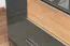 Cassettiera Vaitele 12 | Antracite lucido e noce | 88 x 106 x 45 cm | Sistema Soft Close