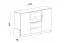 Cassettiera Andenne 04 | Bianco e Noce | 89 x 140 x 40 cm | Design moderno e funzionale