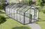 Serra Radicchio L11, pareti: vetro temperato da 4 mm, tetto: lastra in policarbonato alveolare multistrato da 6 mm, superficie: 11,00 m² - 500 x 220 cm (l x l)