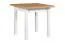 Set sala da pranzo 5 pezzi | Salvaspazio | Bianco/Rovere | Tavolo allungabile laminato antigraffio | Sedie imbottite