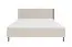 Letto matrimoniale "Schaarbeek" 14, beige effetto legno, gambe: metallo, testiera imbottita, incl. rete a doghe sollevabile, superficie di sdraio: 160 x 200 cm