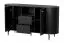 Set mobili sala da pranzo nero Annelin 6 pezzi | Vetrina, cassettiere, tavolo, mobile TV | Design moderno