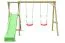 Altalena doppia con elemento di arrampicata 10 in LEGNO DI PINO, FSC® - Dimensioni: 303 x 180 cm (L x L)