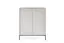 Set soggiorno Worthing 4 pezzi | Grigio, nero e oro | Design moderno ed elegante
