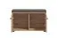 Set ingresso Paduna 5 pezzi | Rovere Artisan | Armadio, cassettiera, scarpiera con cuscino, specchio, appendiabiti 6 ganci