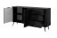 Cassettiera Sloughia 10 nero | 3 cassetti | 2 ante | 4 scomparti | 81 x 163 x 38 cm | Design moderno
