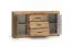 Madia "Athens" 04, 2 ante, 3 cassetti, rovere Evoke, maniglie: plastica, Sistema "Soft-Close", 160 x 40 x 85 cm