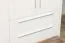 Armadio con ante battenti e cornice Siumu 34 | Bianco lucido | 226 x 277 x 60 cm | Moderno e funzionale