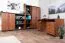Scaffale Mojokerto 12 ripiani | Noce / Nero | 194 x 55 x 39 cm | Design moderno e robusto