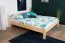 Letto matrimoniale "A1", pino massiccio, naturale, incl. rete a doghe - 160 x 200 cm