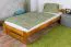 Letto singolo "A9", pino massiccio, color rovere, incl. rete a doghe - 90 x 200 cm