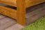Letto singolo "A9", pino massiccio, color rovere, incl. rete a doghe - 90 x 200 cm