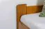 Letto singolo "A9", pino massiccio, color rovere, incl. rete a doghe - 90 x 200 cm