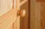 Armadio in legno di pino massiccio naturale 008 - Dimensioni 190 x 90 x 60 cm (H x L x P)