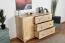 Cassettiera in pino massello naturale 037 | 3 cassetti spaziosi | Design moderno | 78 x 118 x 42 cm