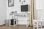Scrivania in pino massello bianco Junco 194 | 75 x 120 x 50 cm | Design moderno e funzionale