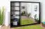 Armadio con ante scorrevoli Bisaurin 6D con specchio | Nero | 200 x 250 x 62 cm | Design moderno e salvaspazio