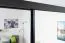 Armadio con ante scorrevoli Bisaurin 6D con specchio | Nero | 200 x 250 x 62 cm | Design moderno e salvaspazio