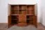 Vetrina Jussara 12, colore: ambra, parzialmente in rovere massiccio - 150 x 178 x 42 cm (A x L x P)