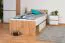 Letto singolo Alard 09 | Rovere e bianco | 90 x 195 cm | Design moderno con cassetto e vani