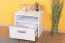 Comodino Dennis 12 per cameretta | Frassino e bianco | 51 x 45 x 35 cm | 1 cassetto