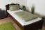 Letto singolo Turakos 92 in pino massiccio | Finitura noce | 90 x 200 cm | Robusto e resistente | Design moderno