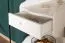Armadio "29A" in pino massiccio bianco | Specchio integrato | 1 cassetto | 2 ripiani | 5 ganci | 200 x 113 x 35 cm