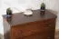Cassettiera bassa moderna Junco 152 | Legno di pino massiccio | Noce | 55 x 80 x 42 cm | 2 cassetti spaziosi