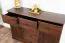 Cassettiera in legno massiccio Junco 163 | Pino colore noce | 100 x 140 x 42 cm | 6 cassetti, 4 scomparti | Montaggio facile