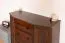 Cassettiera in pino massiccio color noce Junco 167 | 4 cassetti grandi, 6 scomparti | 100 x 120 x 47 cm | Lavorazione professionale