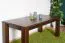 Tavolino pino massiccio color noce Junco 483 | Design semplice | 120 x 60 x 50 cm | Ottima stabilità