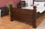 Letto singolo elegante in pino massiccio 101 | Rete a doghe inclusa | Finitura noce | 100 x 200 cm | Alta stabilità