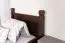 Letto singolo elegante in pino massiccio 101 | Rete a doghe inclusa | Finitura noce | 100 x 200 cm | Alta stabilità