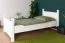 Letto singolo bianco pino massiccio 101 | Rete a doghe inclusa | 100 x 200 cm | Stabile e facile da abbinare