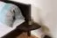 Comodo letto singolo 106, in legno massiccio di faggio, colore noce, con rete a doghe, letto per ospiti con superficie di appoggio 140 x 200 cm, montaggio rapido e semplice