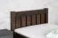 Letto singolo in faggio massiccio 107, incl. rete a doghe, color noce, rete 80 x 200 cm, letto per ospiti moderno, particolarmente robusto e durevole