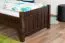 Letto singolo 107 | Faggio massiccio color noce | Rete a doghe inclusa | 80 x 200 cm | Robusto e moderno