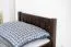 Letto singolo 107 in colore noce, legno massiccio di faggio, rete a doghe inclusa, rete 90 x 200 cm, pratico letto per ospiti, design classico, facile da abbinare