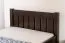 Letto singolo 107 in colore noce, legno massiccio di faggio, rete a doghe inclusa, rete 90 x 200 cm, pratico letto per ospiti, design classico, facile da abbinare