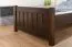 Letto singolo 107 in colore noce, legno massiccio di faggio, rete a doghe inclusa, rete 90 x 200 cm, pratico letto per ospiti, design classico, facile da abbinare