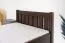 Letto singolo moderno, faggio massiccio 107, color noce, superficie di sdraio 100 x 200 cm, rete a doghe inclusa, comodo letto per ospiti, facile da montare, stabile